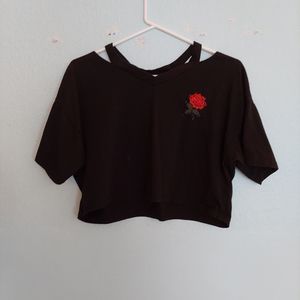 Black crop top